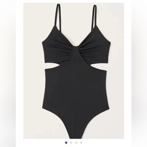 Abercrombie & Fitch Black Bodysuit Size Small